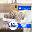 Kit Toalhas Premium Algodão Turco | Kit 15 Banhão + 5 Rosto (BRINDE)